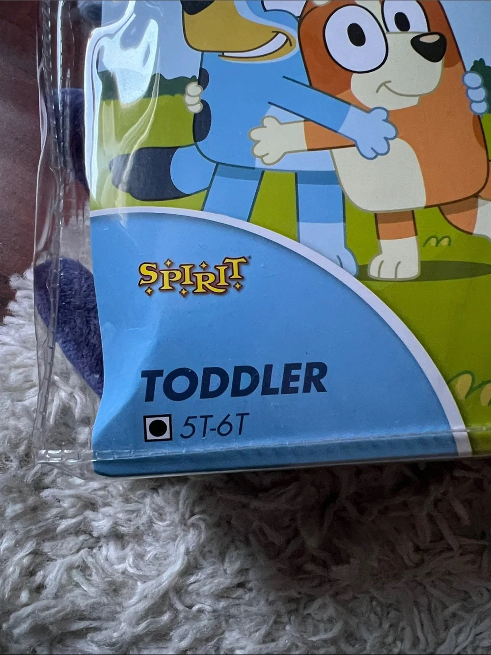 Spirit Bluey Toddler Costume in Light Blue and Cream